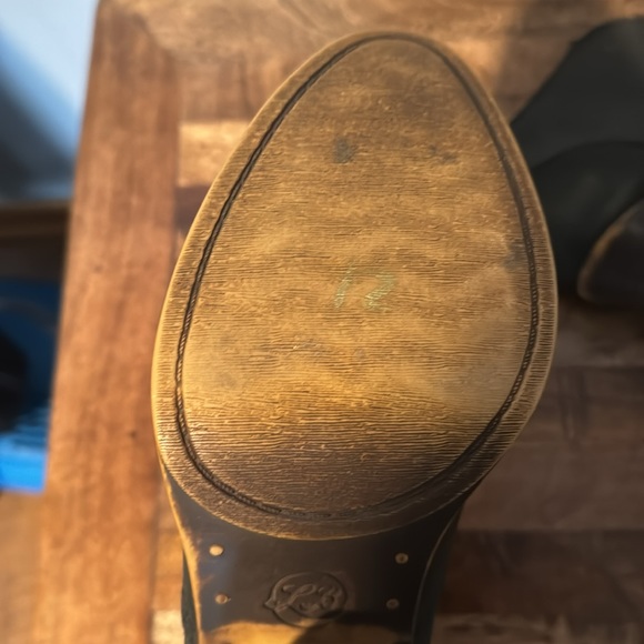 Lucky Brand Heeled Ankle Booties, Black, Leather, Barely Worn, Size 9 - Picture 8 of 11